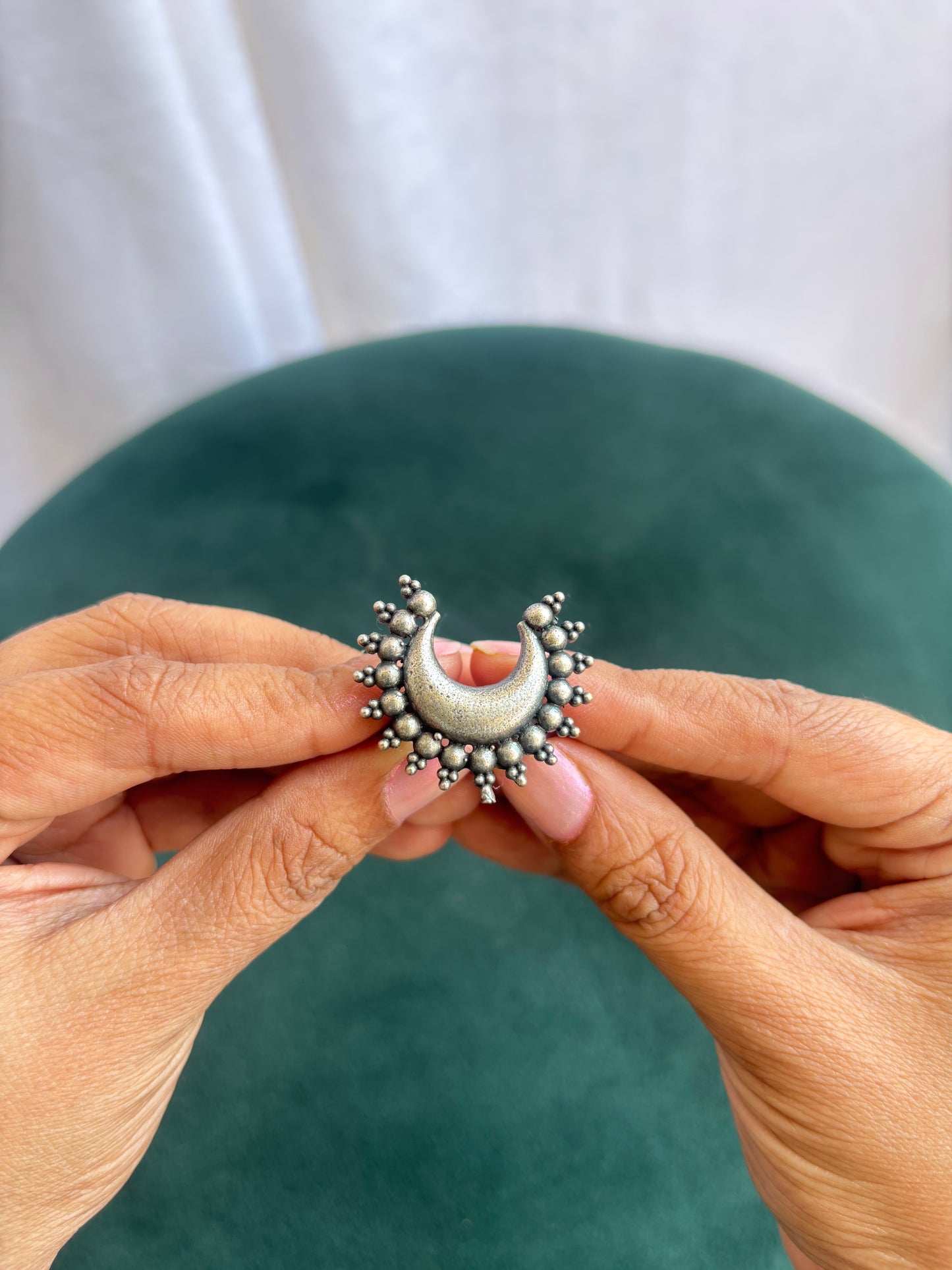 "Suprabha" Silver Replica Adjustable Ring