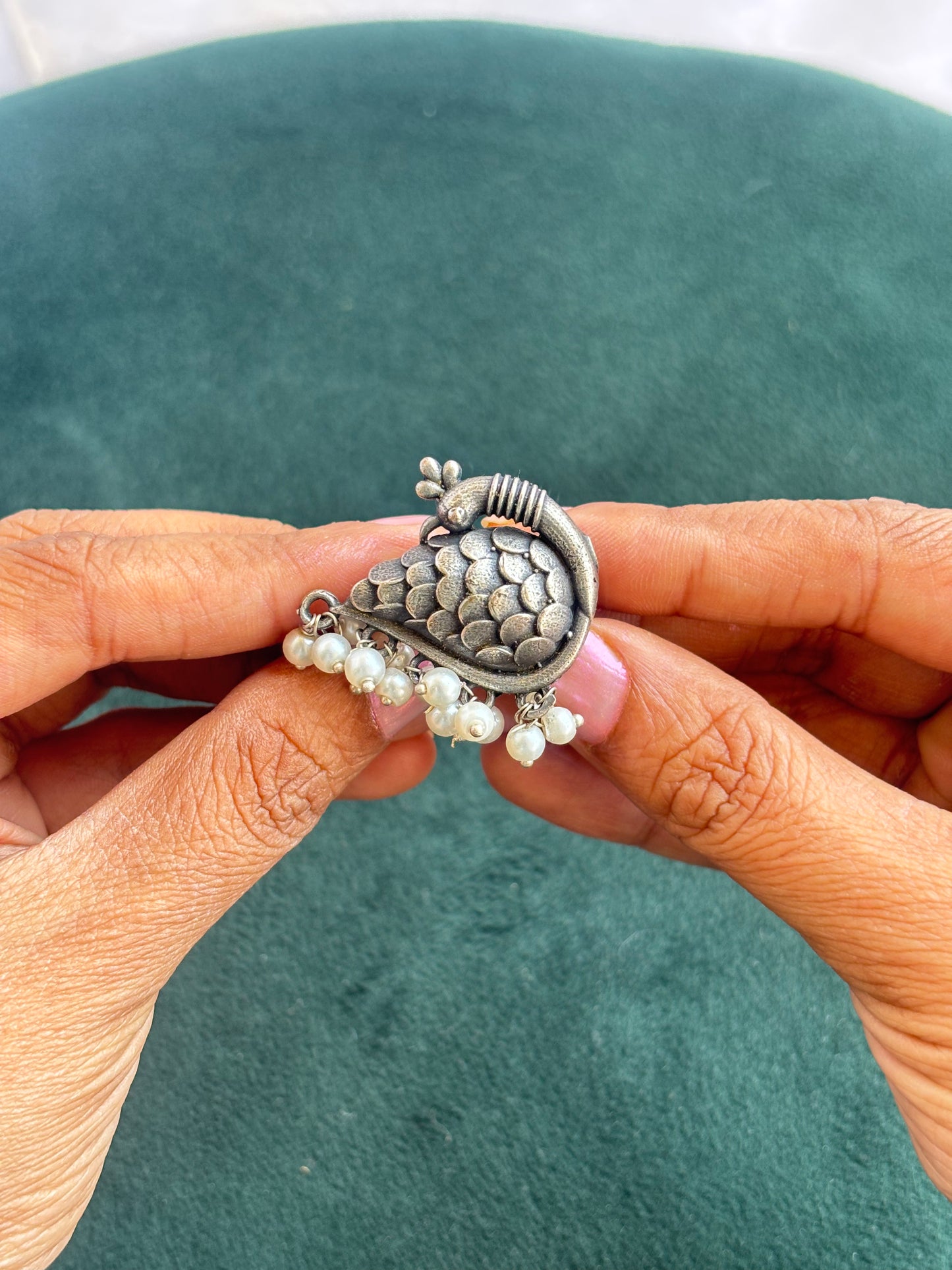 "Aamani" Silver Replica Adjustable Ring