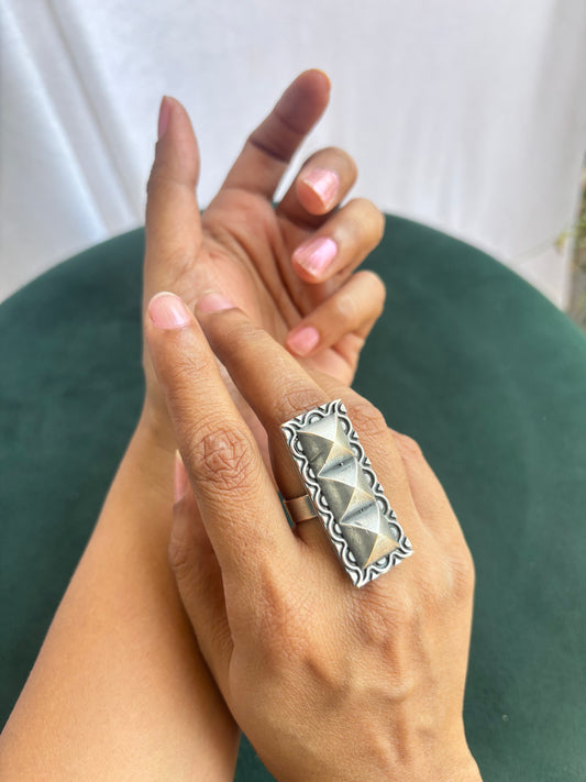 "Asmita" Silver Replica Adjustable Ring