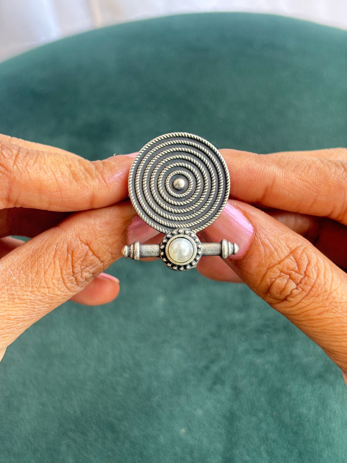 "Dhriti" Silver Replica Adjustable Ring