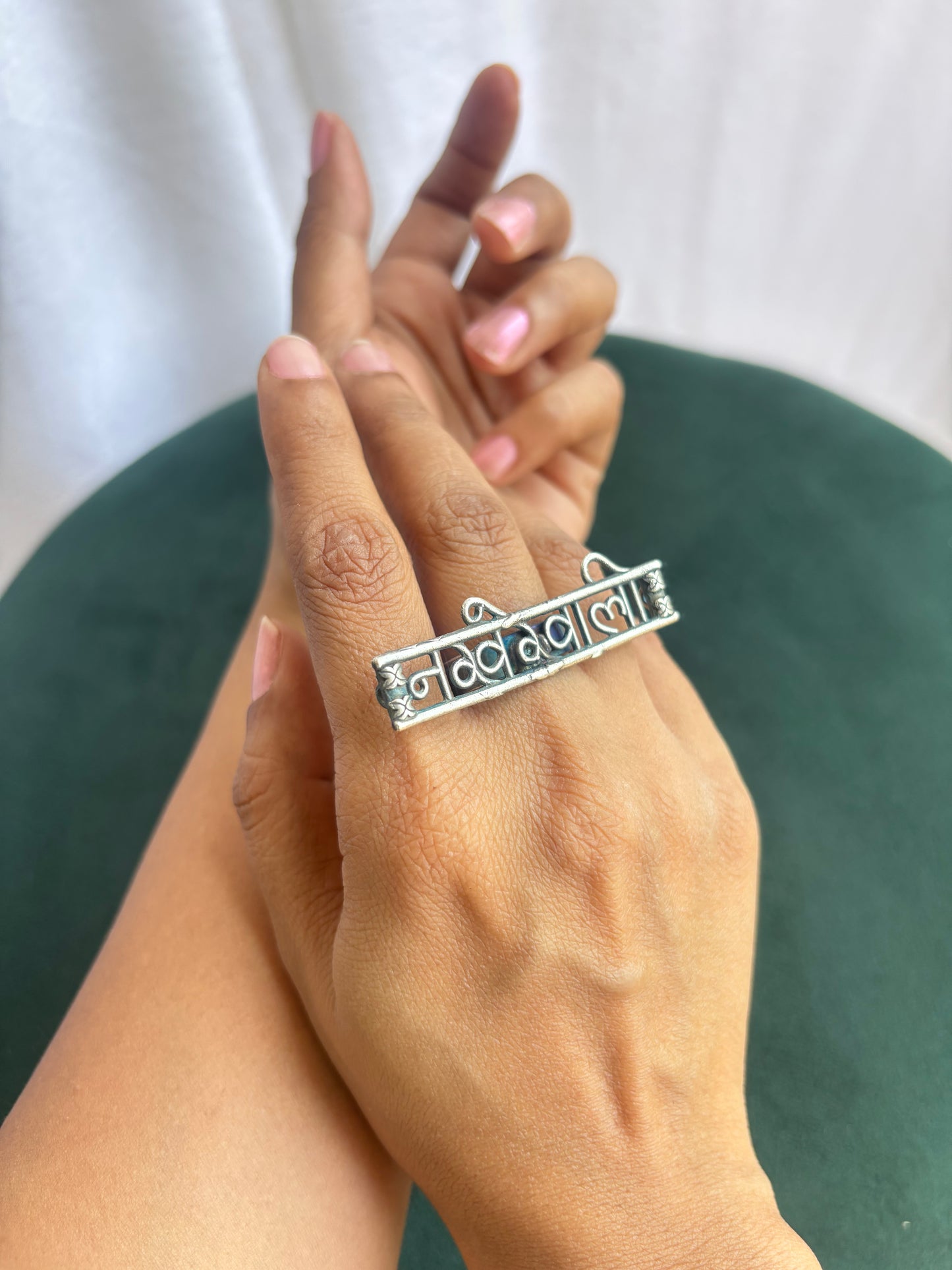 "Nakhrewali" Silver Replica Adjustable Ring