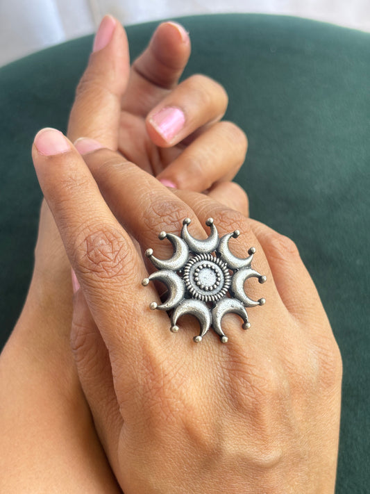 "Dipshikha" Silver Replica Adjustable Ring