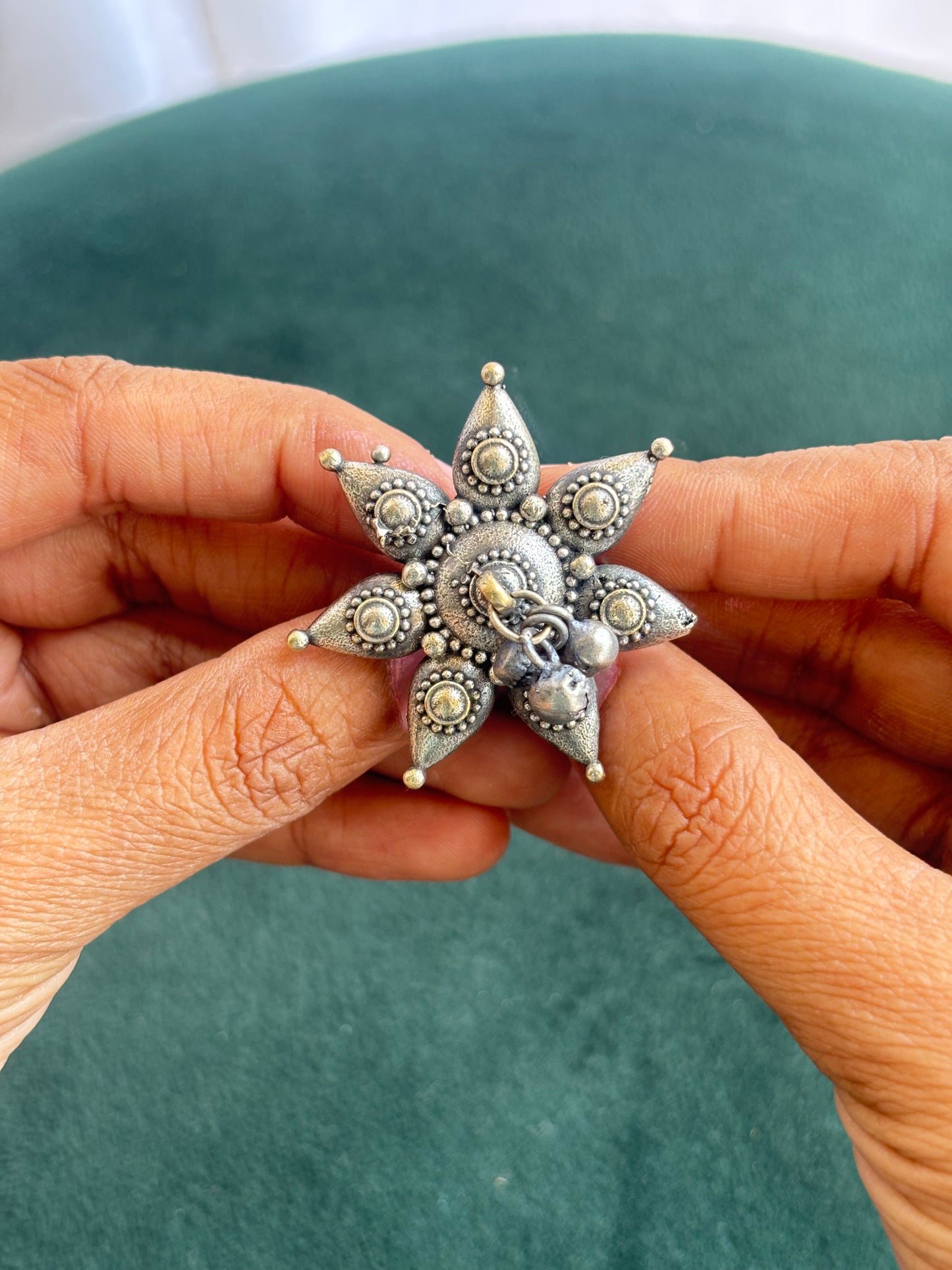 "Kavita" Silver Replica Adjustable Ring