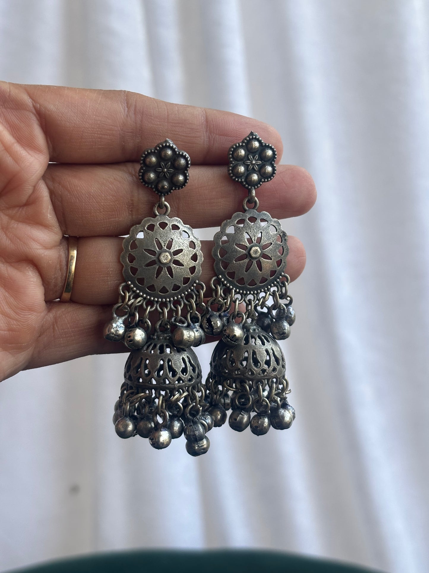 "Savi" Silver Replica Earrings