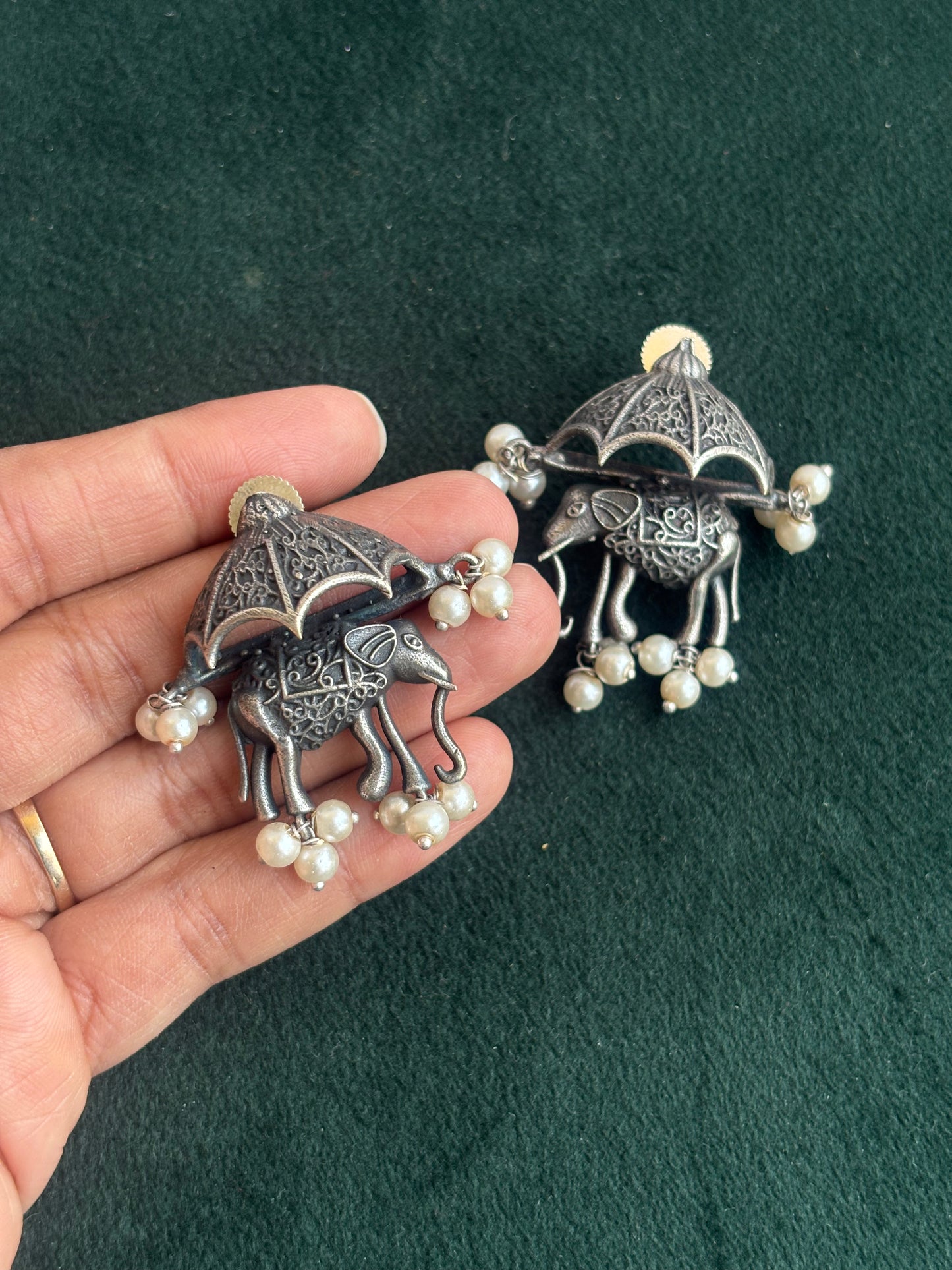 "Advika" Silver Replica Earrings