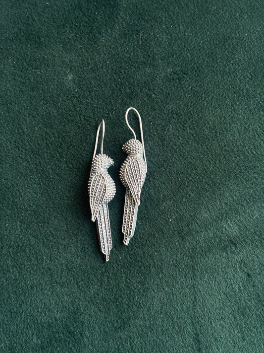 "Sara" Silver Replica Earrings