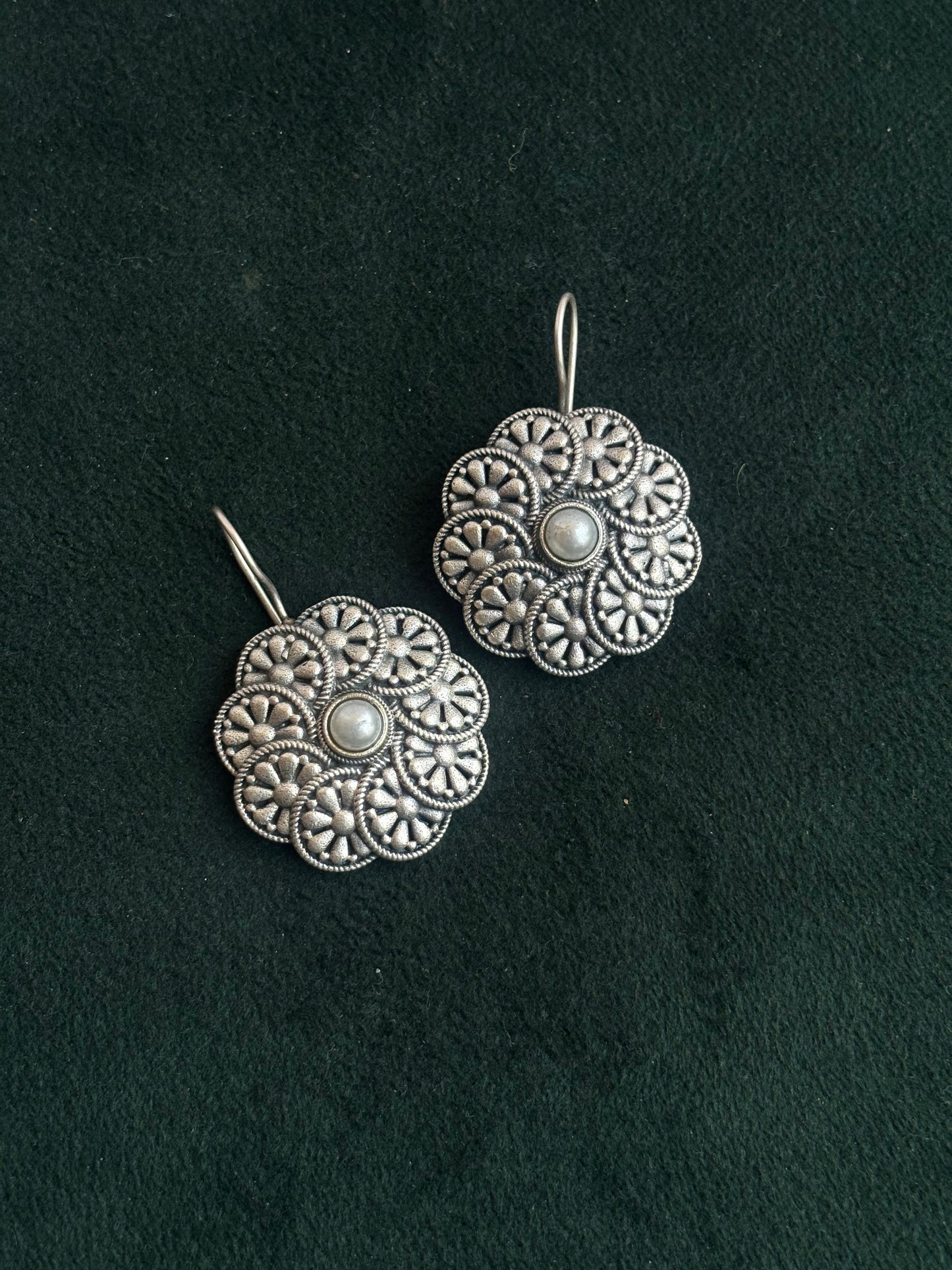 "Navya" Silver Replica Earrings