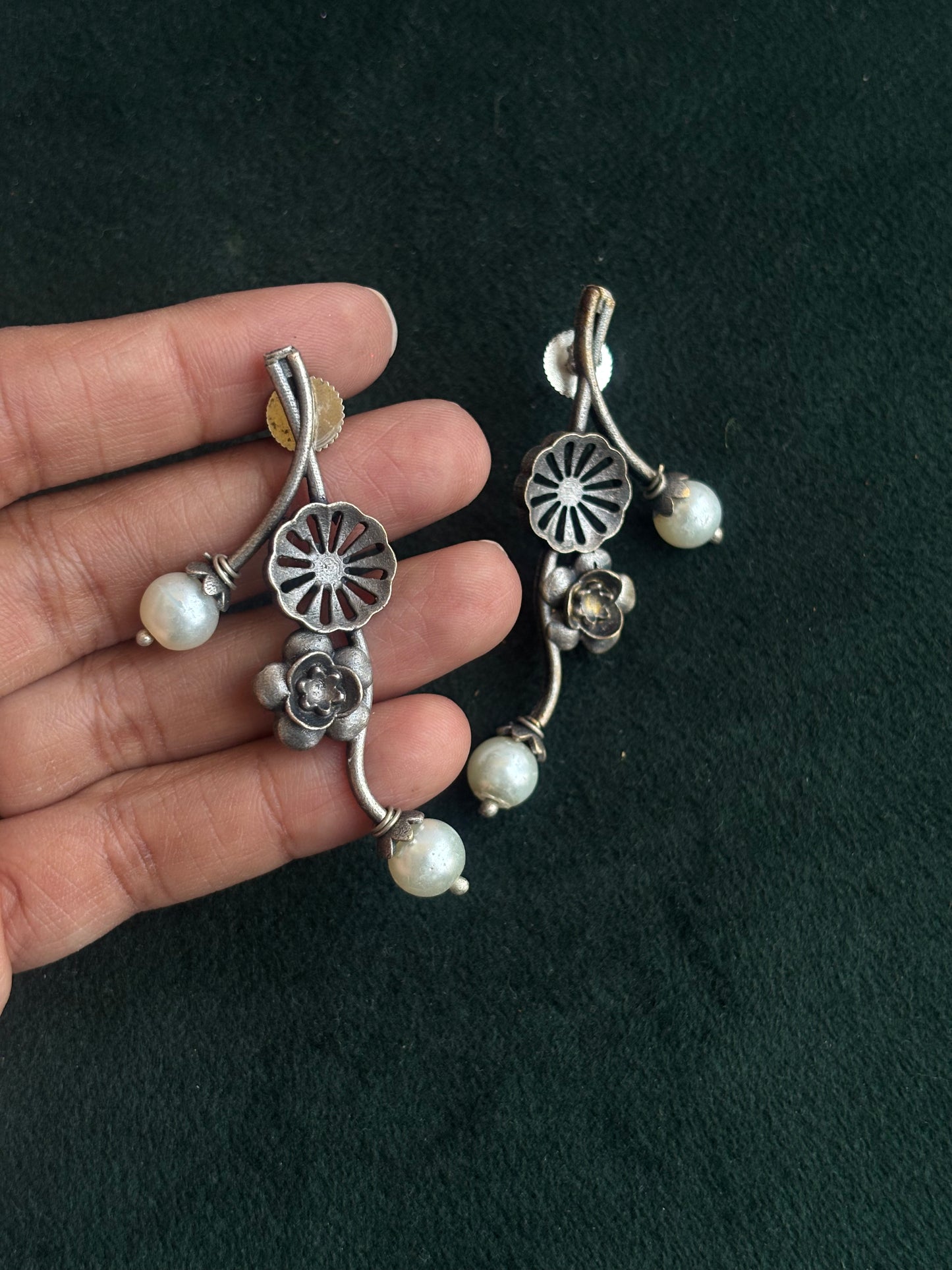"Urvi" Silver Replica Earrings