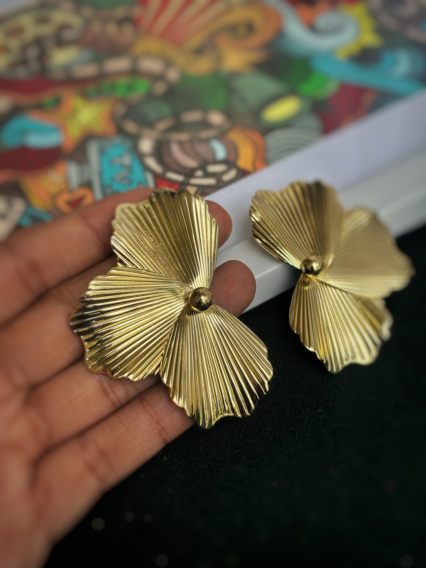 Half Flower Earrings