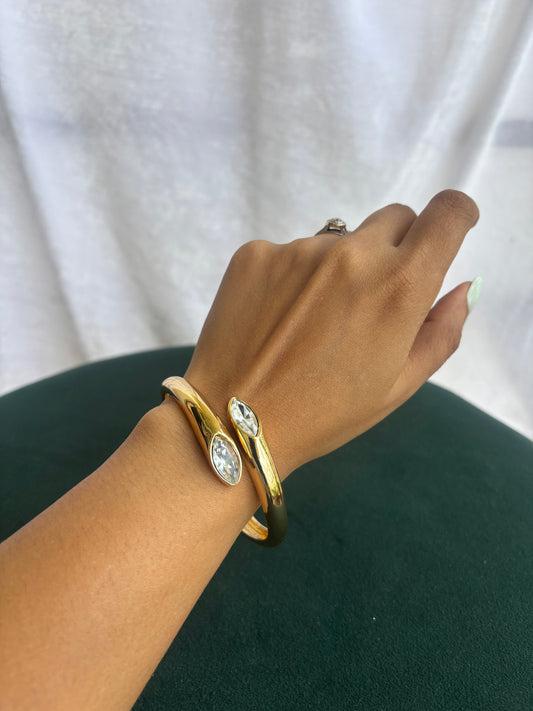 Crystal Brass Bracelet