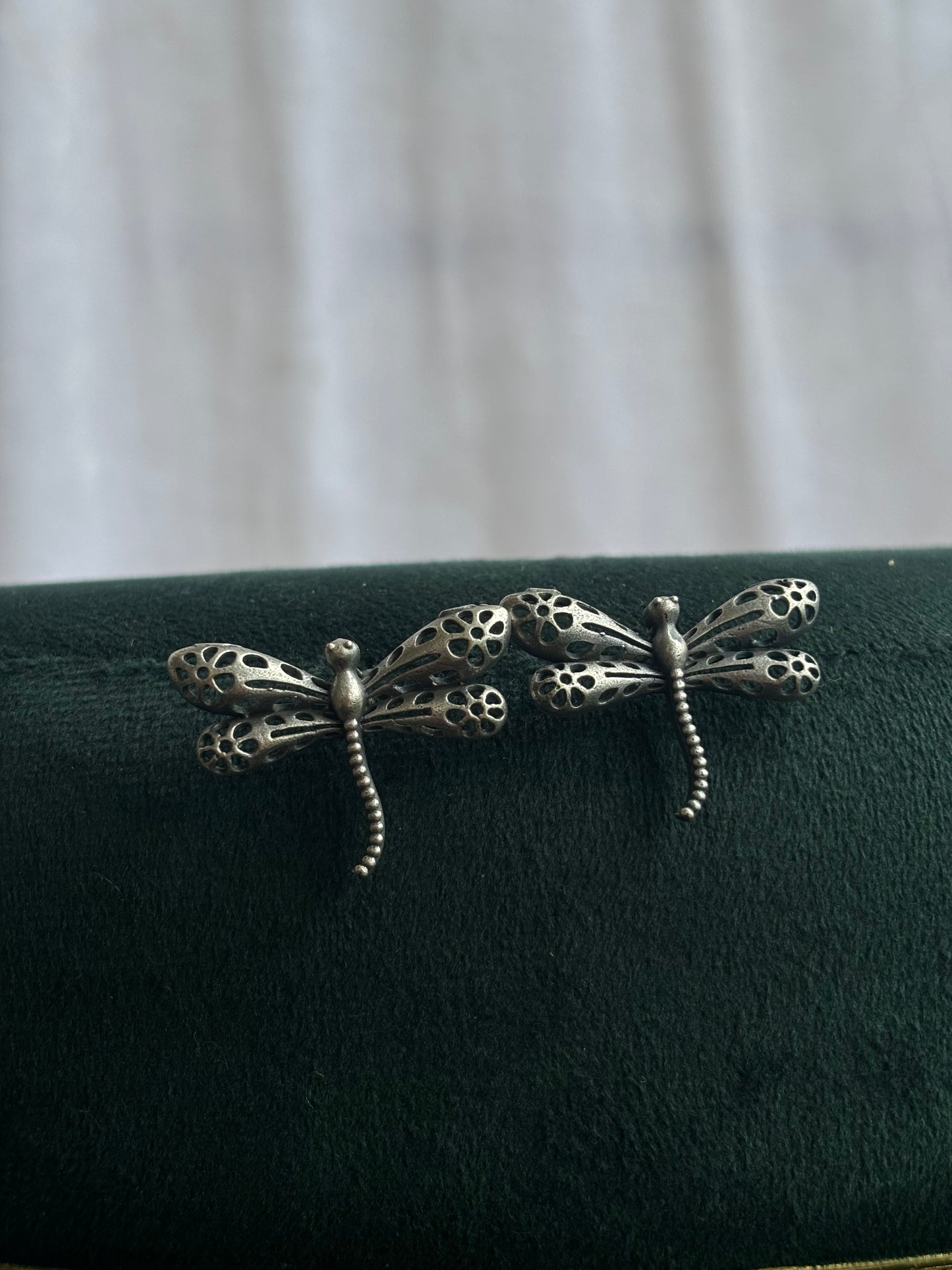 "Dragonfly" Silver Replica Earrings