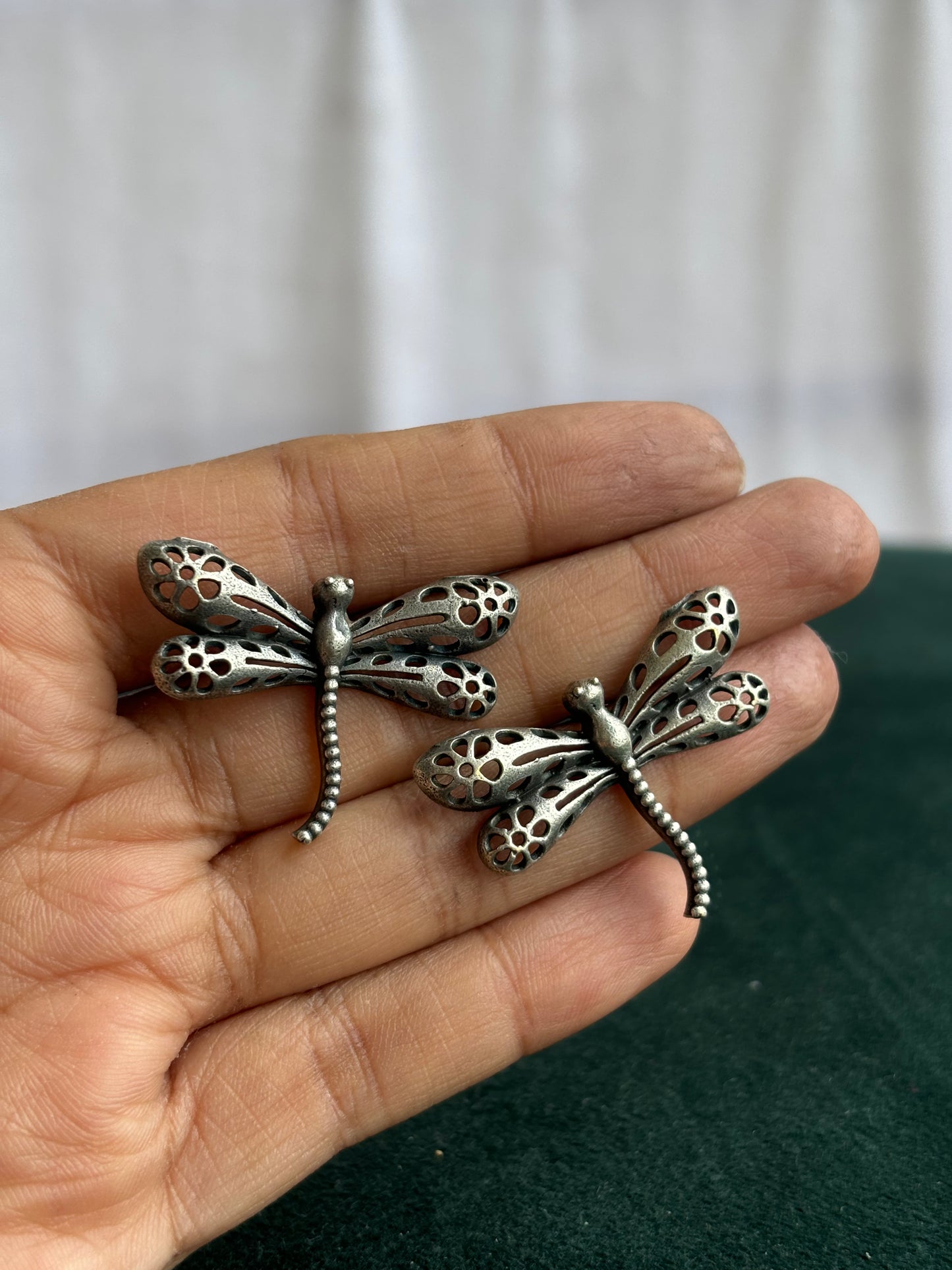"Dragonfly" Silver Replica Earrings