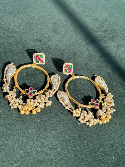 "Ladli" Pachi-Kundan Earrings