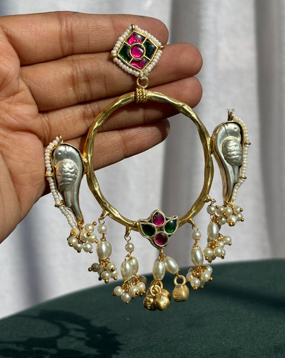 "Ladli" Pachi-Kundan Earrings