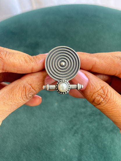 "Dhriti" Silver Replica Adjustable Ring