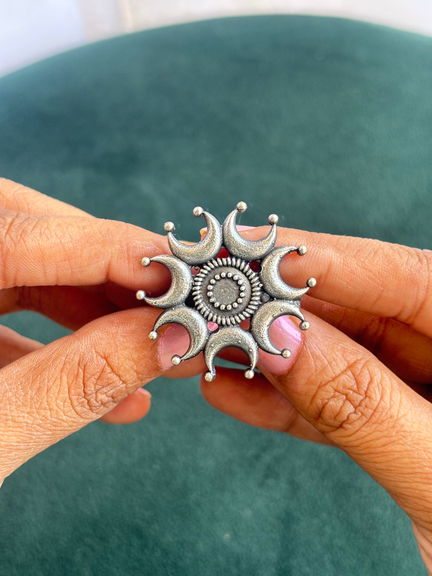 "Dipshikha" Silver Replica Adjustable Ring