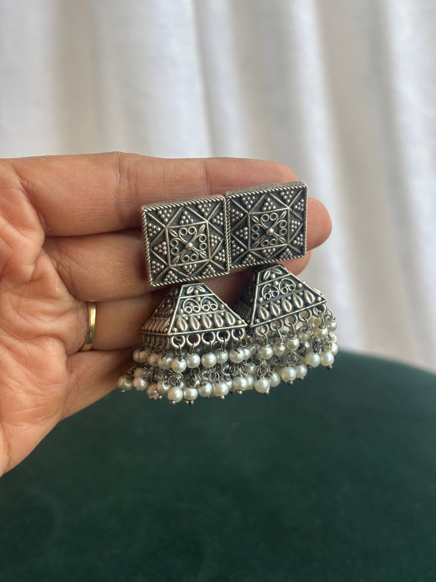 "Shrisha" Silver Replica Earrings