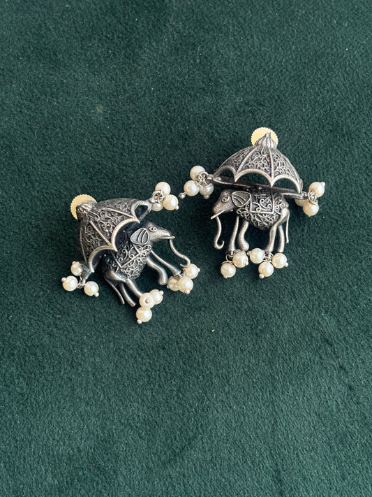 "Advika" Silver Replica Earrings