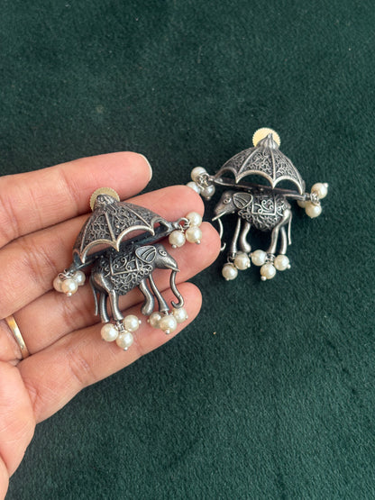 "Advika" Silver Replica Earrings