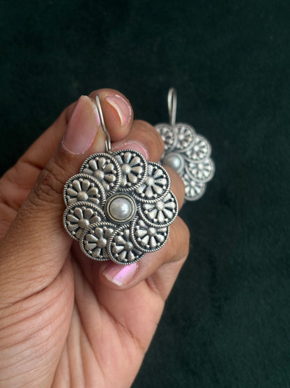 "Navya" Silver Replica Earrings
