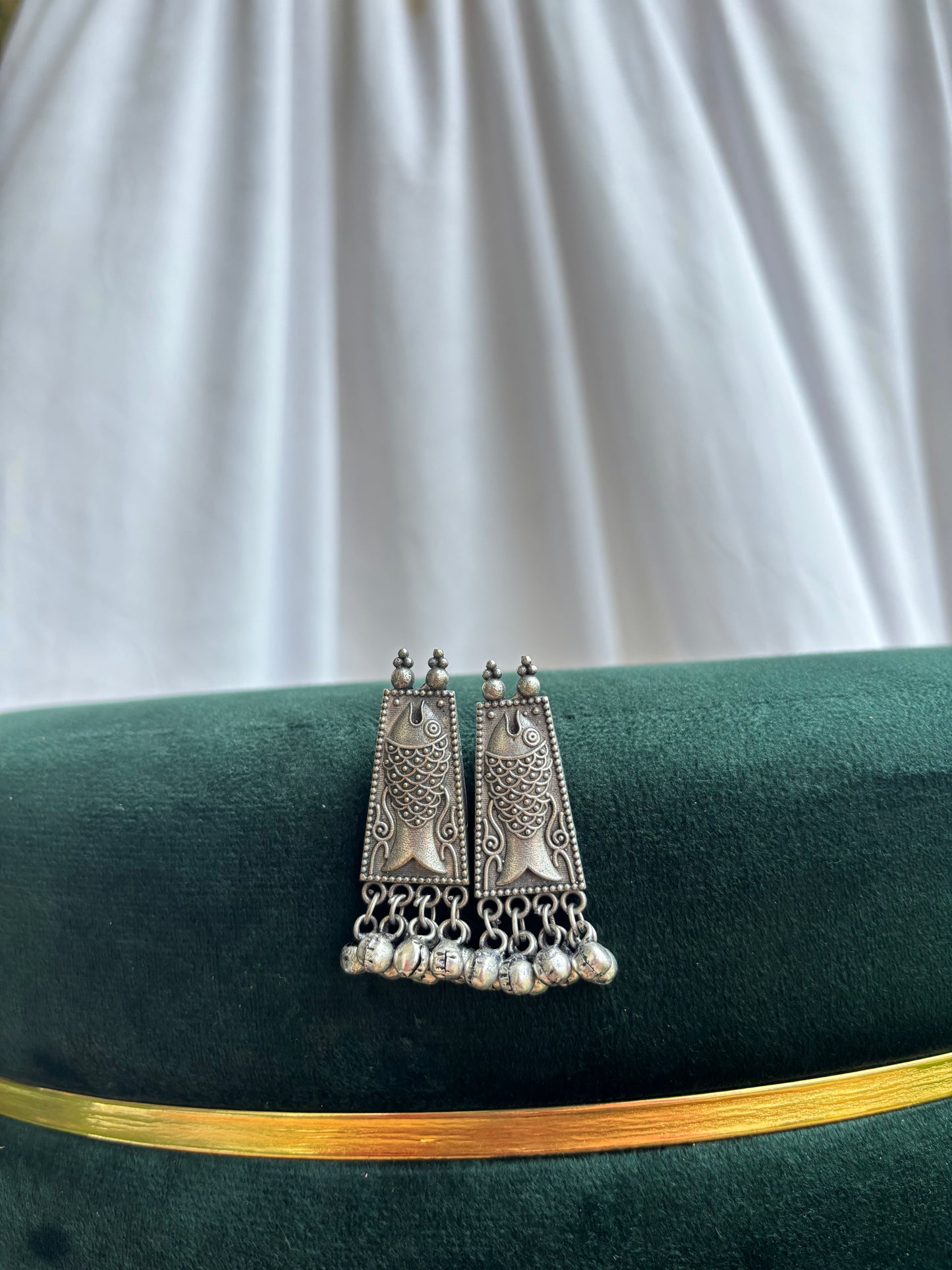 "Ujhala" Silver Replica Earrings