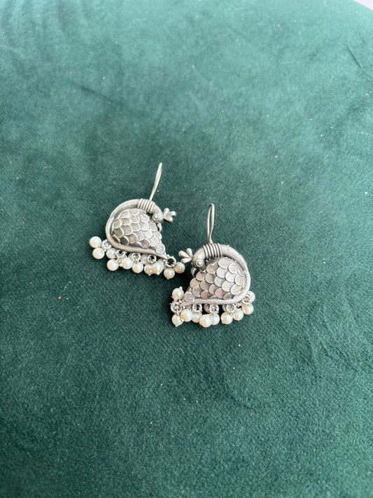 "Aadhya" Silver Replica Earrings