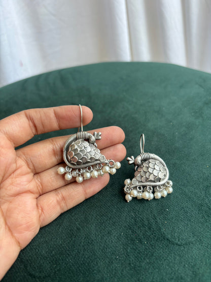 "Aadhya" Silver Replica Earrings