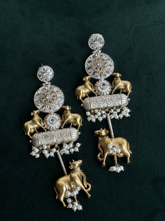 "Kavita" Dual-Tone Earrings