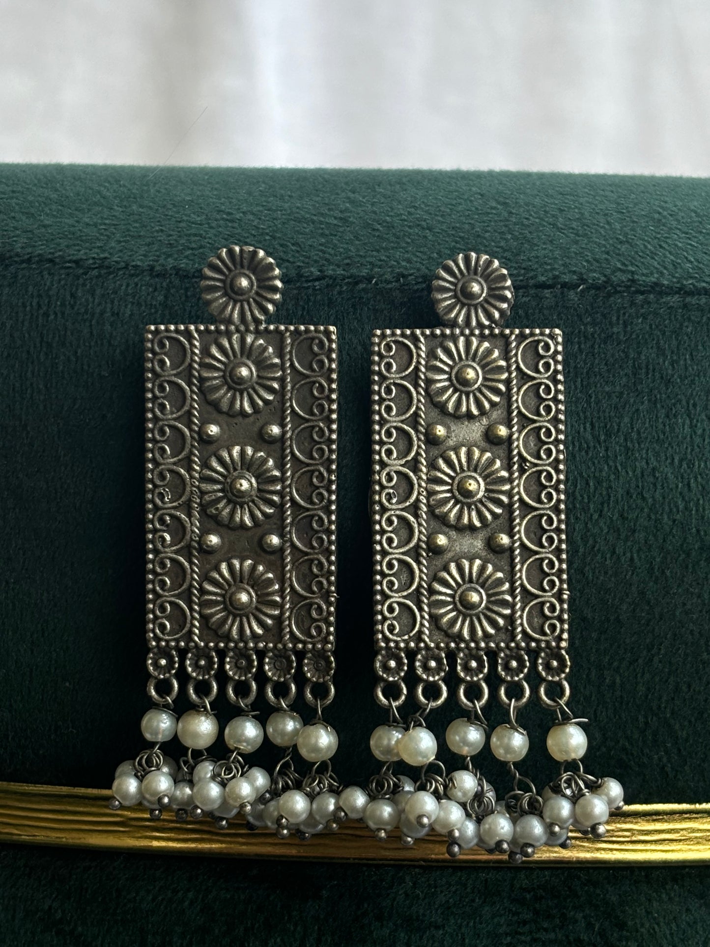 "Aavisha" Silver Replica Earrings