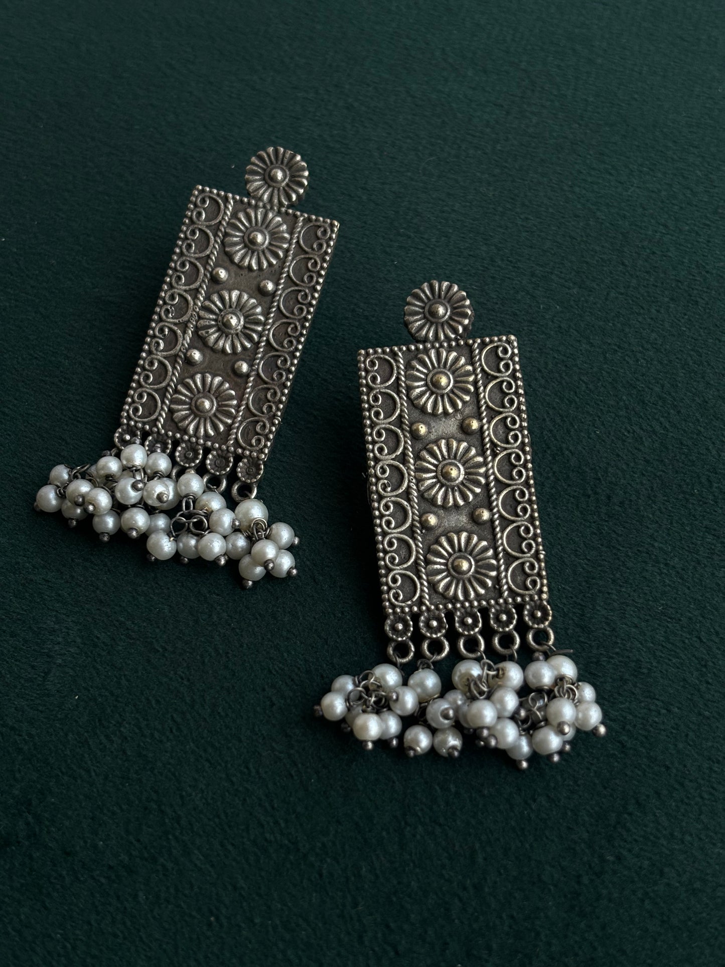 "Aavisha" Silver Replica Earrings