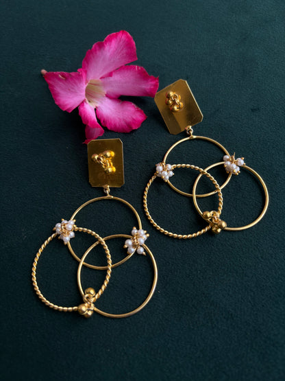 "Krisha" Brass Earrings