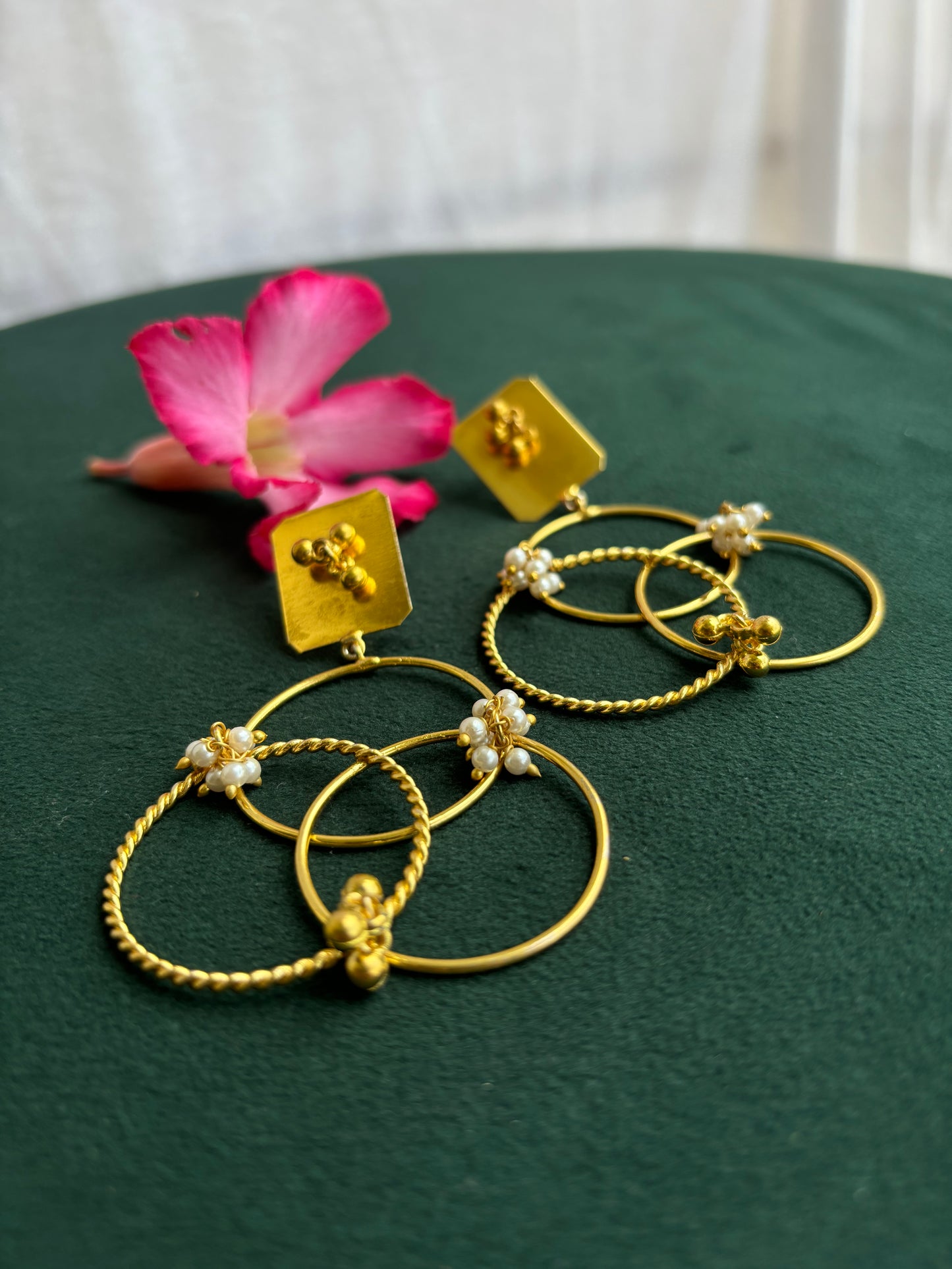 "Krisha" Brass Earrings