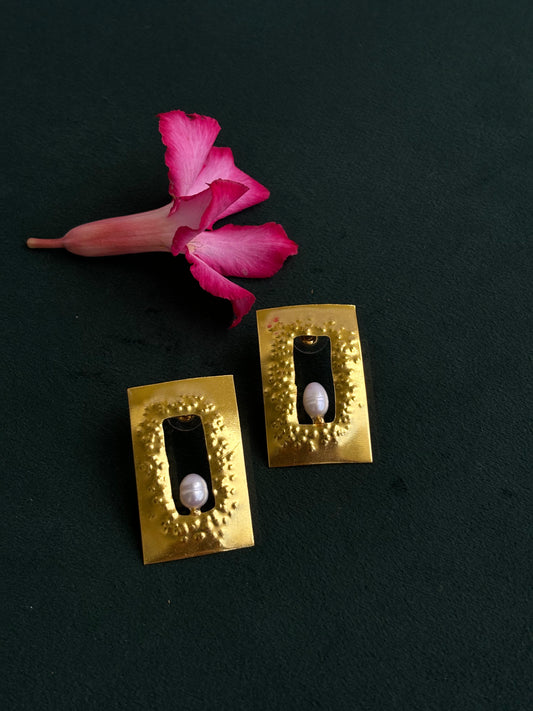 "Hema" Brass Earrings