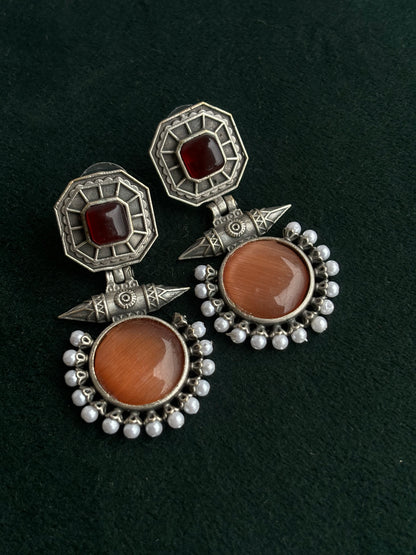 "Parnashri" Silver Replica Earrings