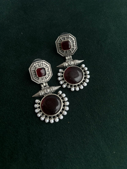 "Parnashri" Silver Replica Earrings