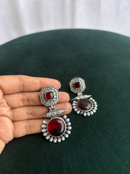 "Parnashri" Silver Replica Earrings