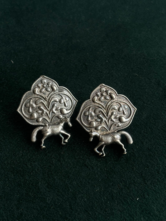 "Parmeshwari" Silver Replica Earrings