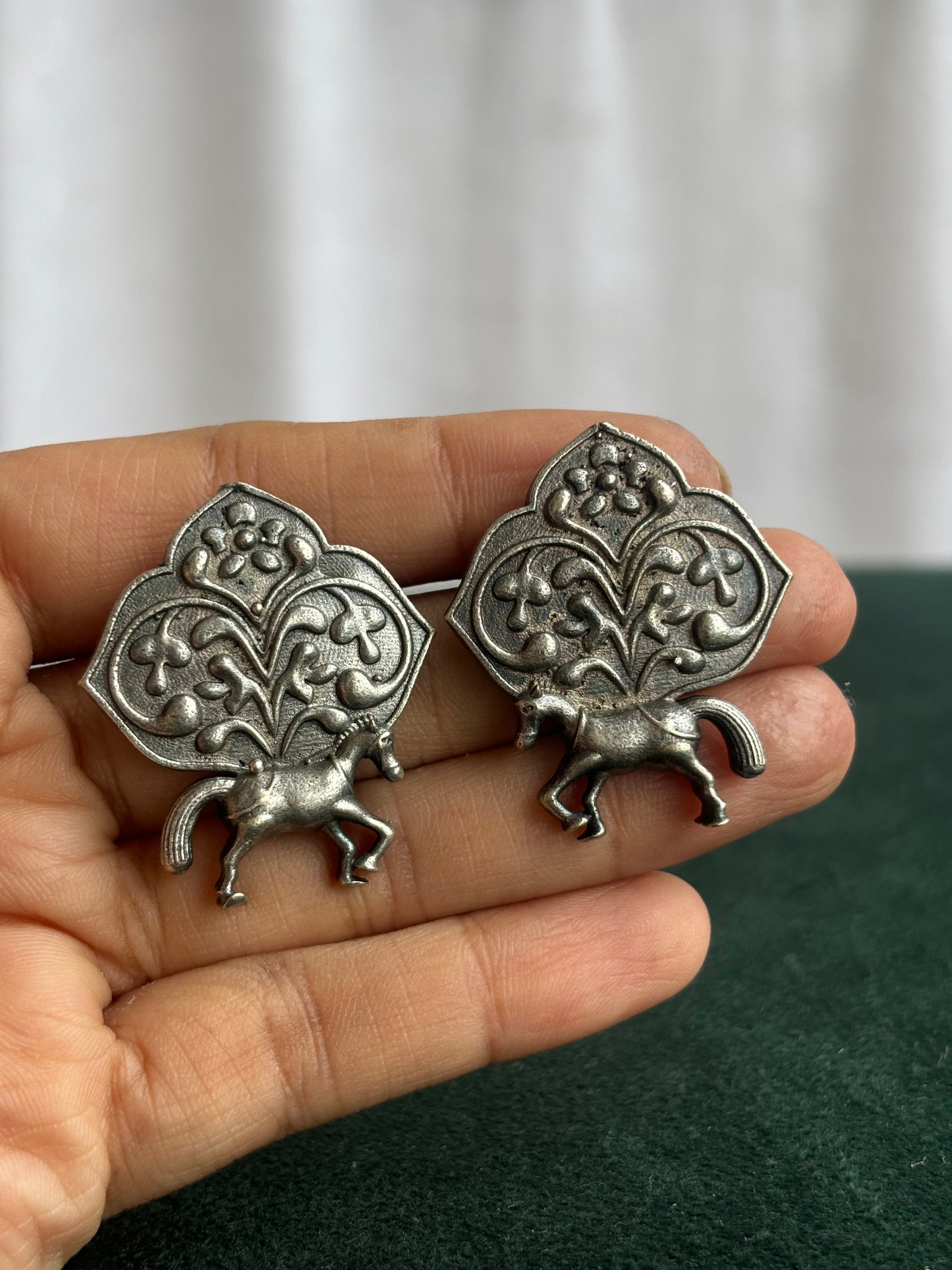 "Parmeshwari" Silver Replica Earrings