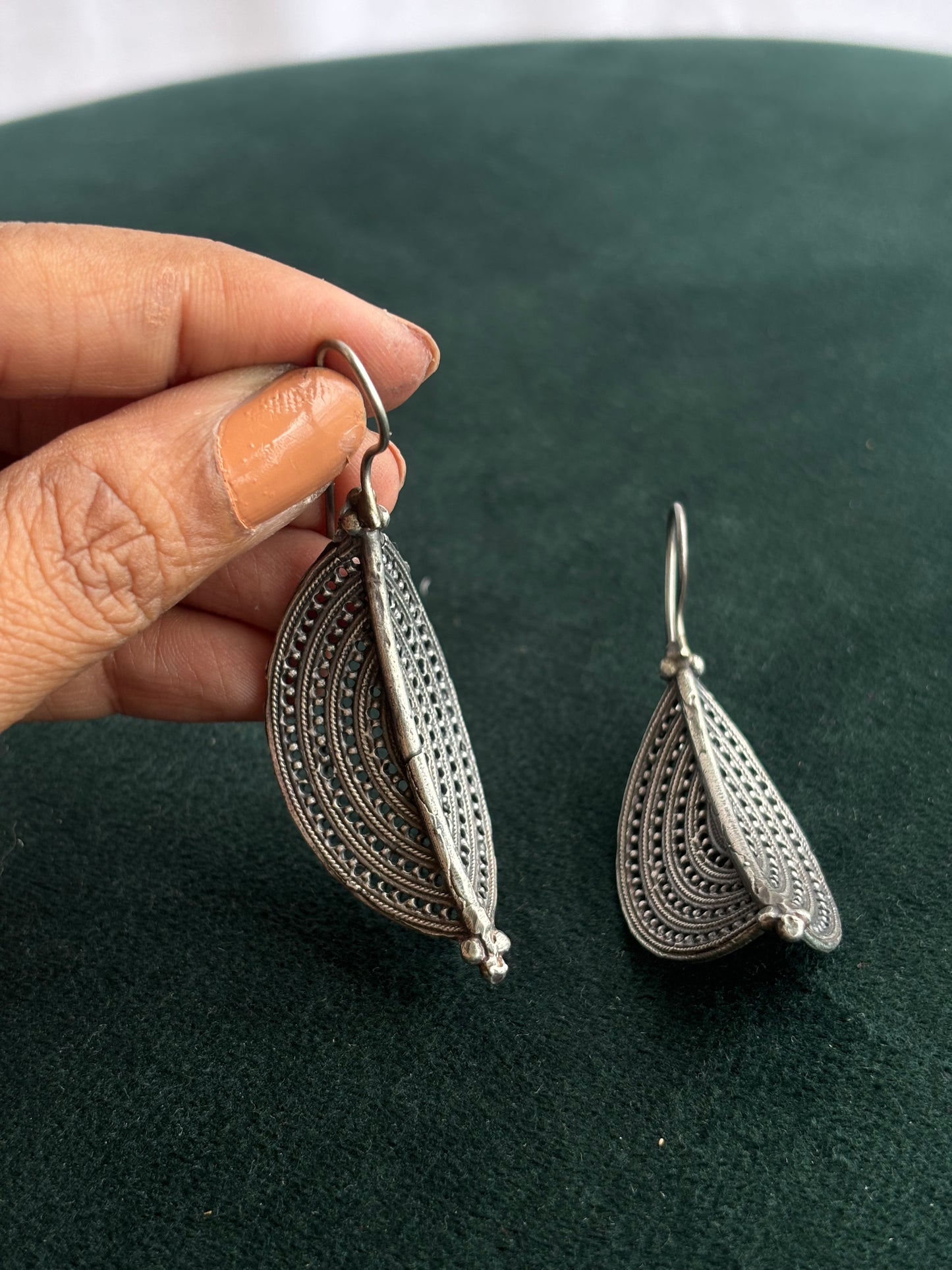 "Pankti" Silver Replica Earrings