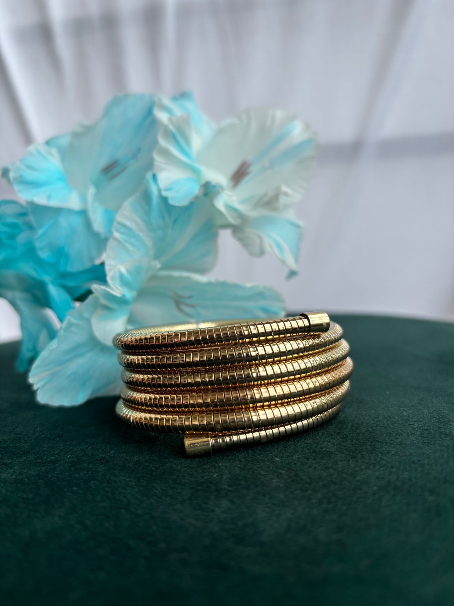 "Vanessa" Anti-Tarnish Free-size Spiral Bracelet