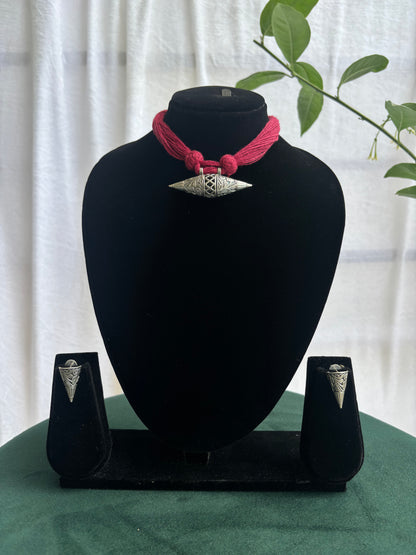 "Divya" Silver Replica Neckpiece