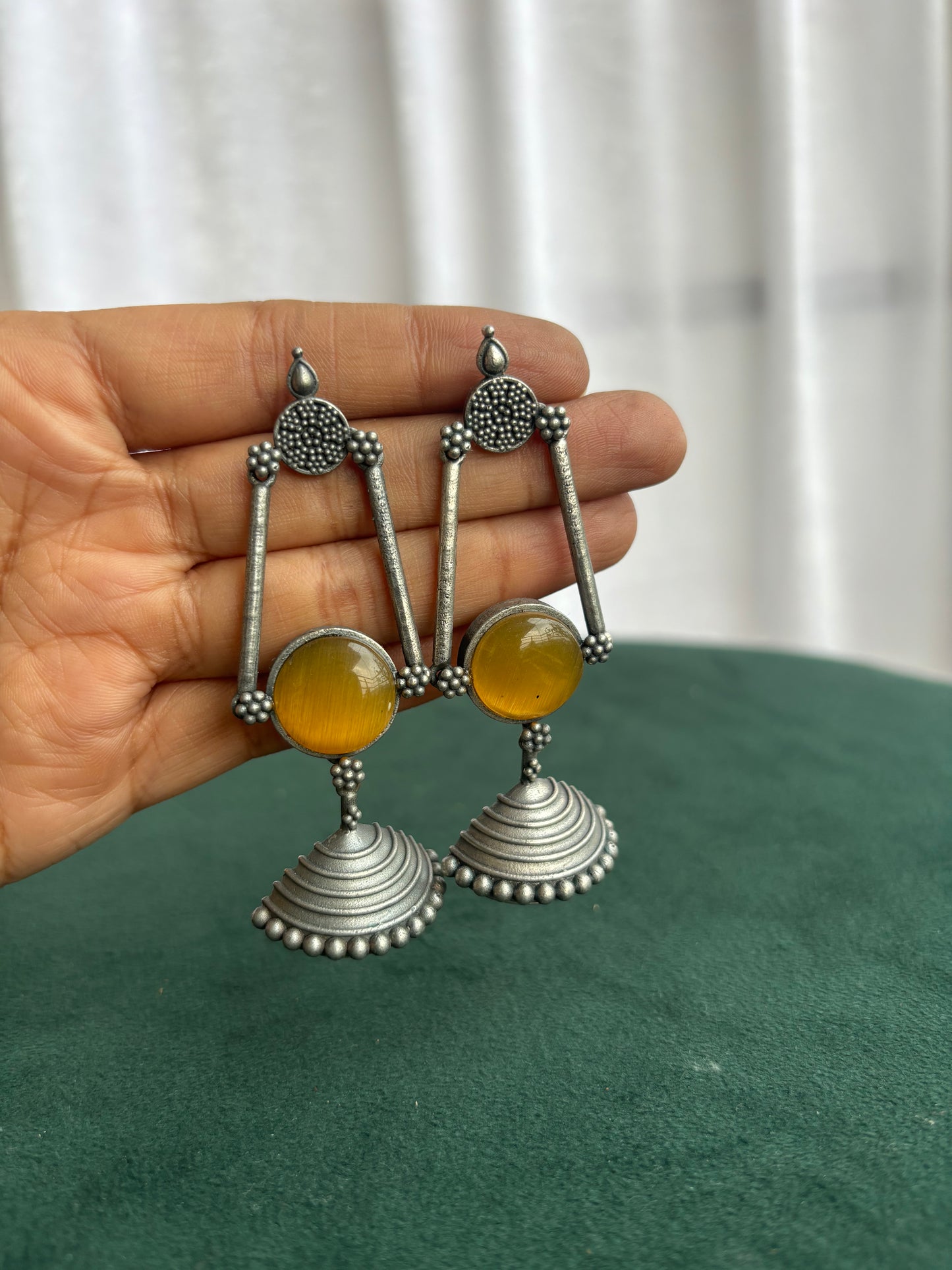 "Suhasini" Silver Replica Earrings