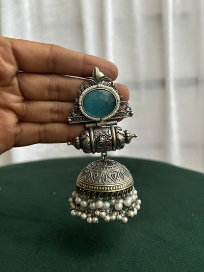 "Siddhiksha" Silver Replica Jhumka Earrings