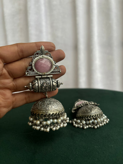 "Siddhiksha" Silver Replica Jhumka Earrings