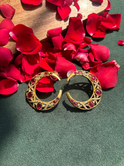 "Chand" Dual-Tone Earrings