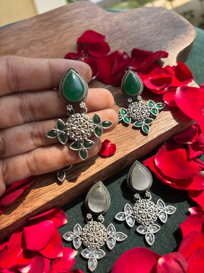 "Arunima" Silver Replica Earrings